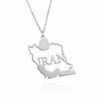 Load image into Gallery viewer, Iran Map Necklace En-text