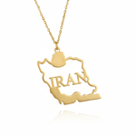 Load image into Gallery viewer, Iran Map Necklace En-text