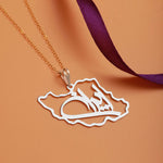 Load image into Gallery viewer, Iran map necklace