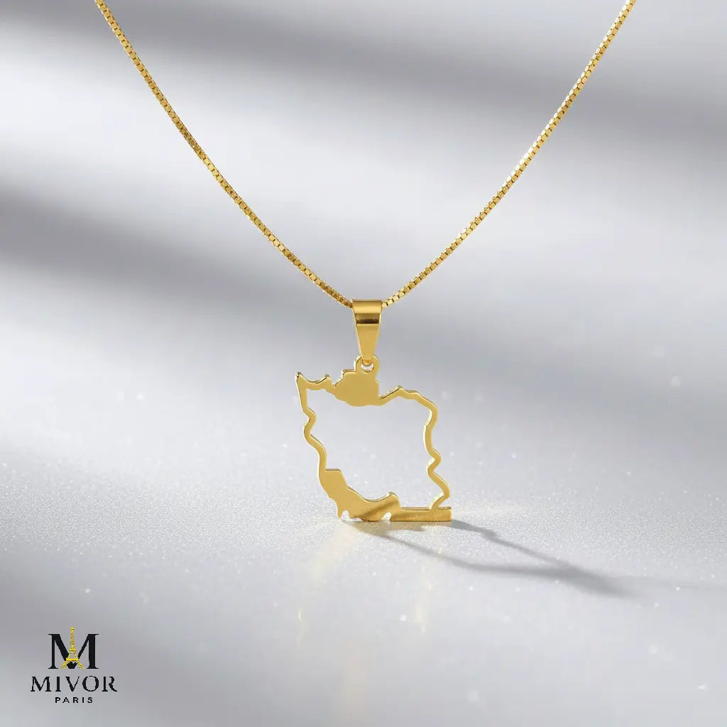 Iran Map Necklace 100