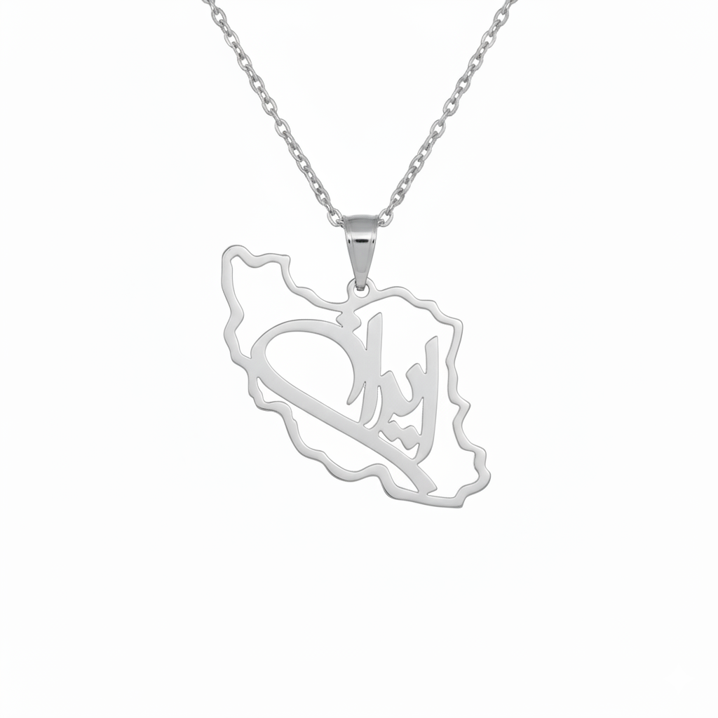 Iran map necklace